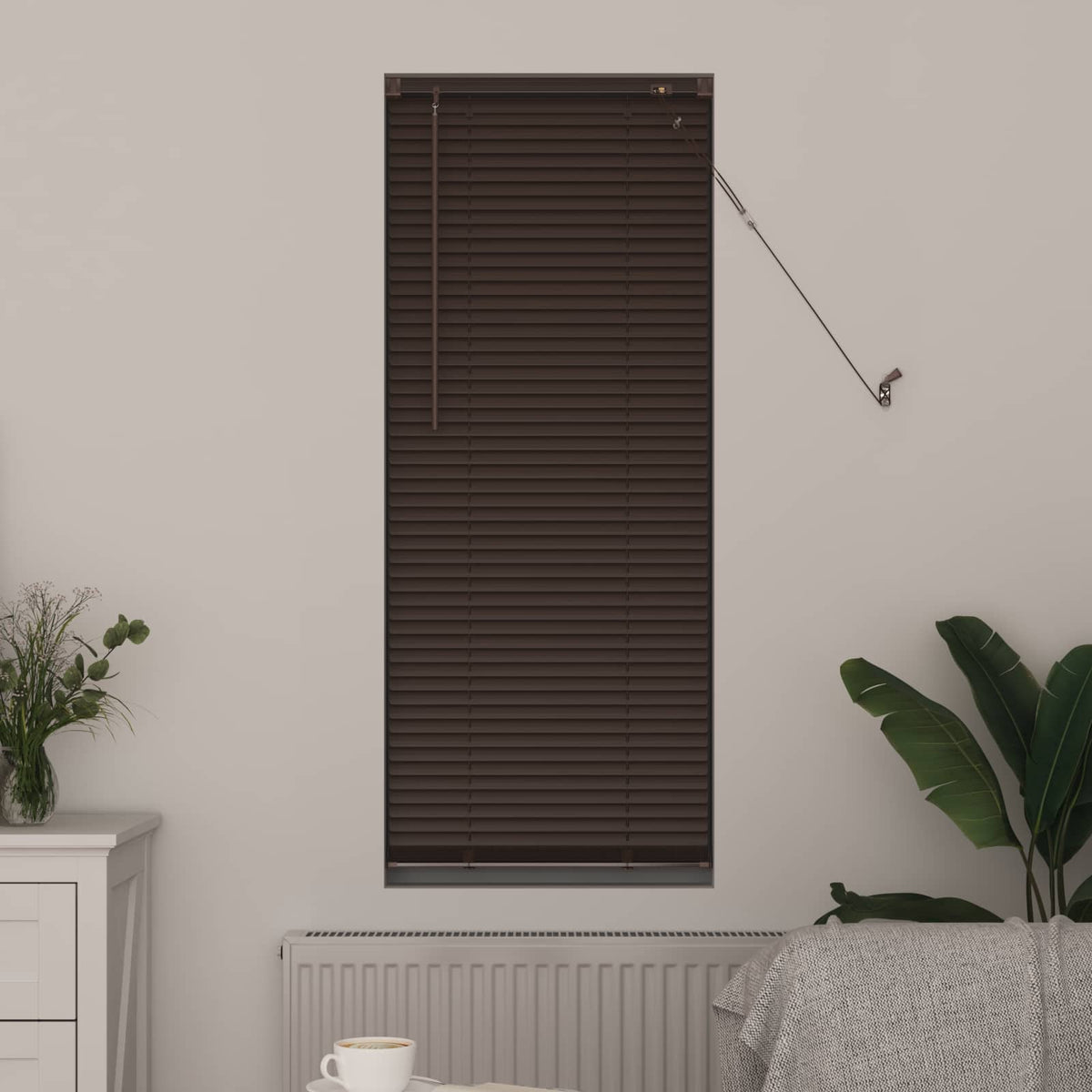 Vidaxx Jalousie dunkelbraun mit Muster 150 x 60 cm PVC
