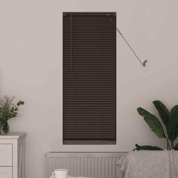 Vidaxx Jalousie dunkelbraun mit Muster 150 x 60 cm PVC