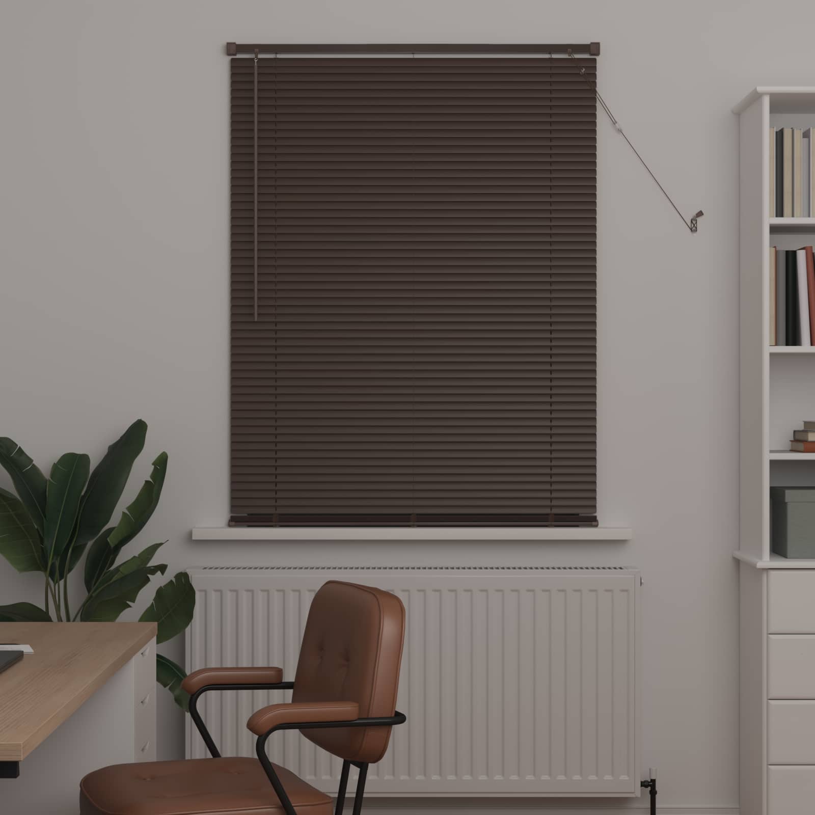 Vidaxx Jalousie dunkelbraun mit Muster 150 x 80 cm PVC