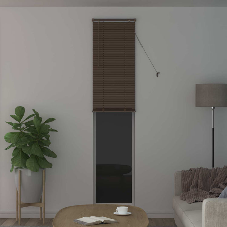 Vidaxx Jalousie dunkelbraun mit Muster 213 x 50 cm PVC
