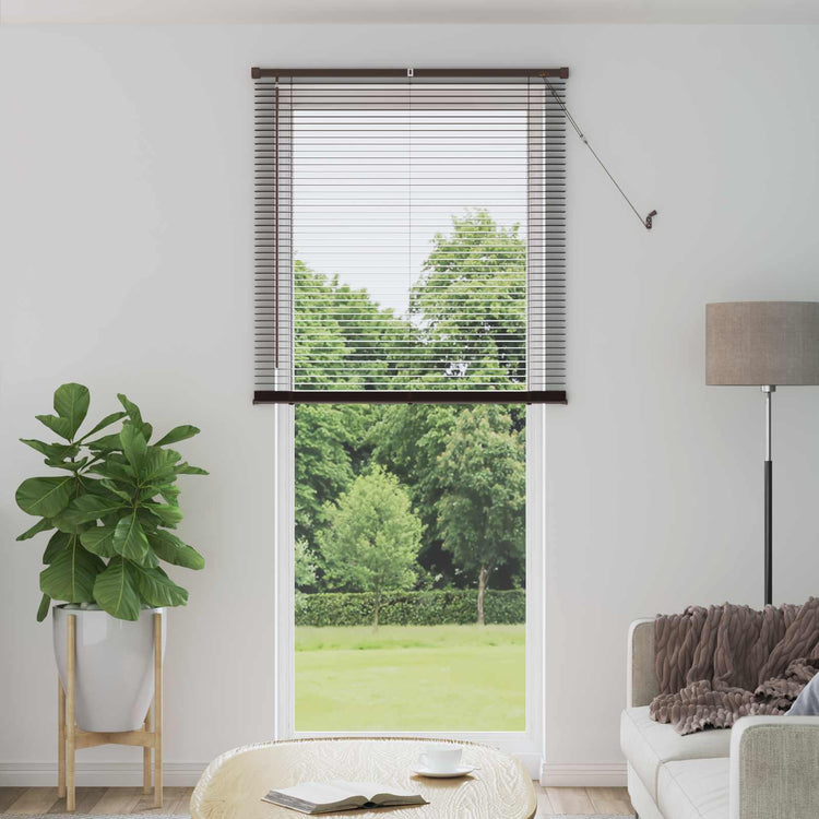 Vidaxx Jalousie dunkelbraun mit Muster 213 x 70 cm PVC