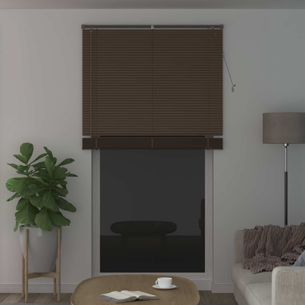 Vidaxx Jalousie dunkelbraun mit Muster 213 x 110 cm PVC