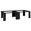 Vidaxl Waschmaschinensockel 2 Stück schwarz 127 x 54,5 x 32,5 cm Stahl