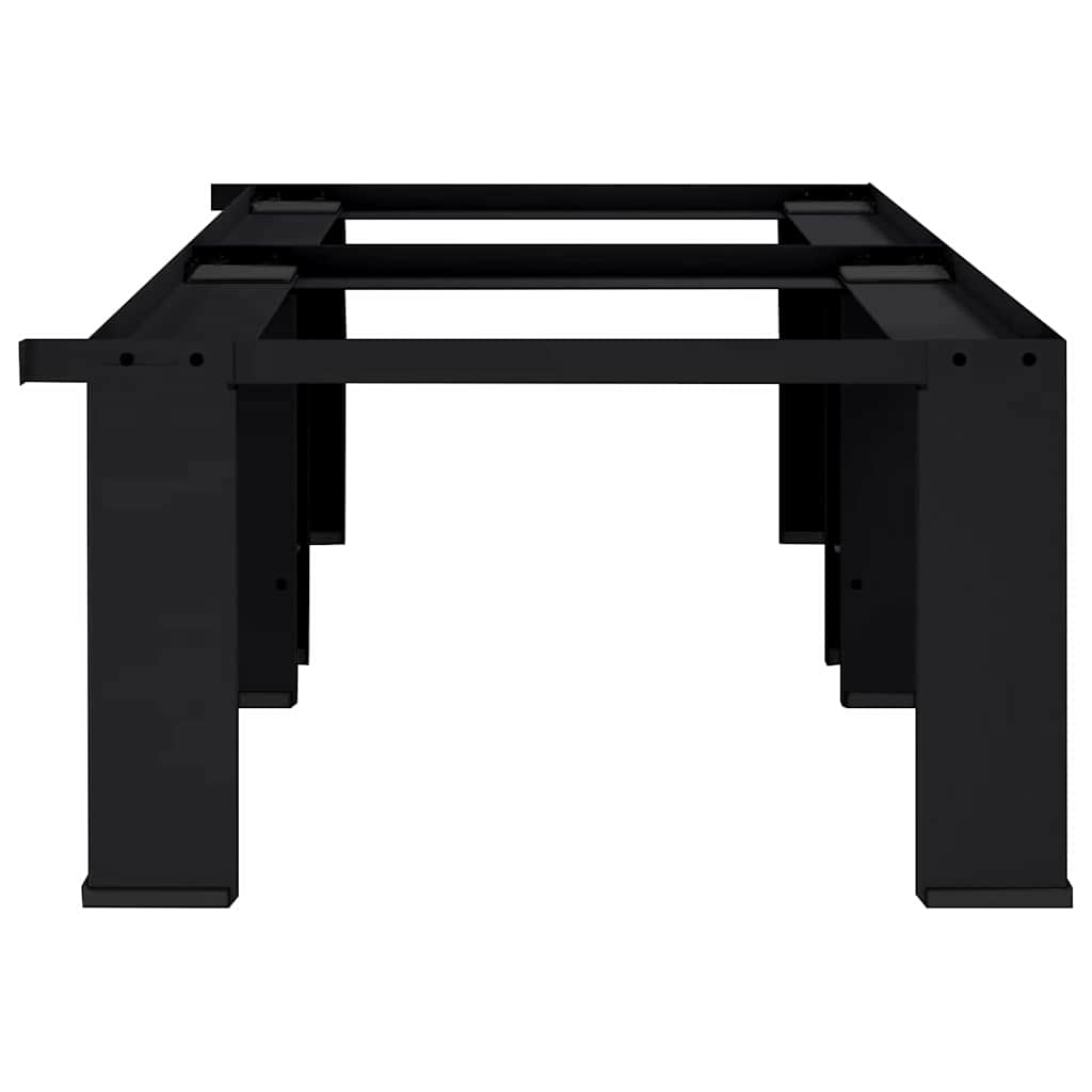 Vidaxl Waschmaschinensockel 2 Stück schwarz 127 x 54,5 x 32,5 cm Stahl