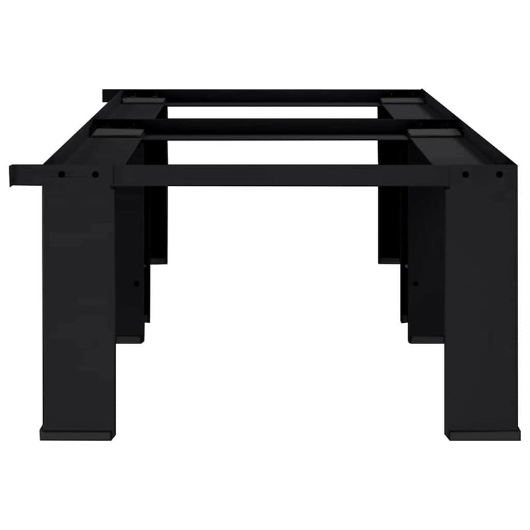Vidaxl Waschmaschinensockel 2 Stück schwarz 127 x 54,5 x 32,5 cm Stahl