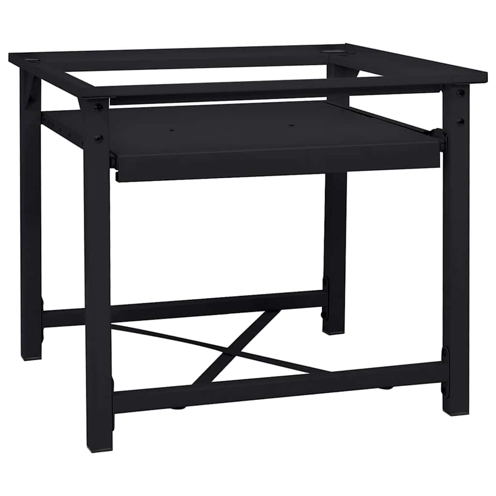 Vidaxx Waschmaschinensockel schwarz 60 x 56 x 52 cm Stahl