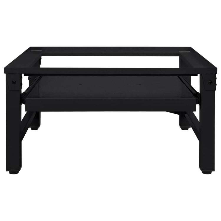 Vidaxl Waschmaschinensockel schwarz 62 x 60,5 x 32,5 cm Stahl