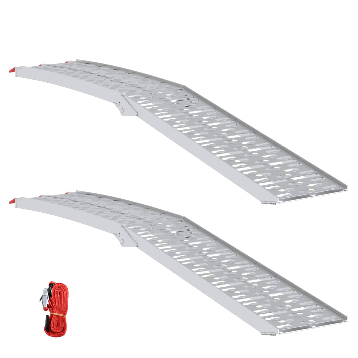 Vidaxl Motorradrampe 680 kg 2 Stück Silber 222 x 28 x 5 cm Aluminium