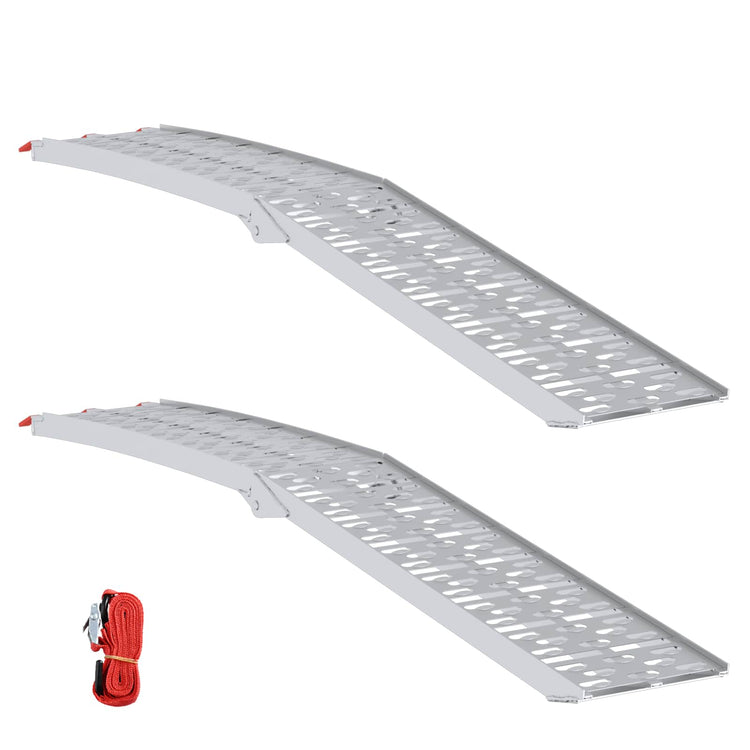 Vidaxl Motorradrampe 680 kg 2 Stück Silber 222 x 28 x 5 cm Aluminium