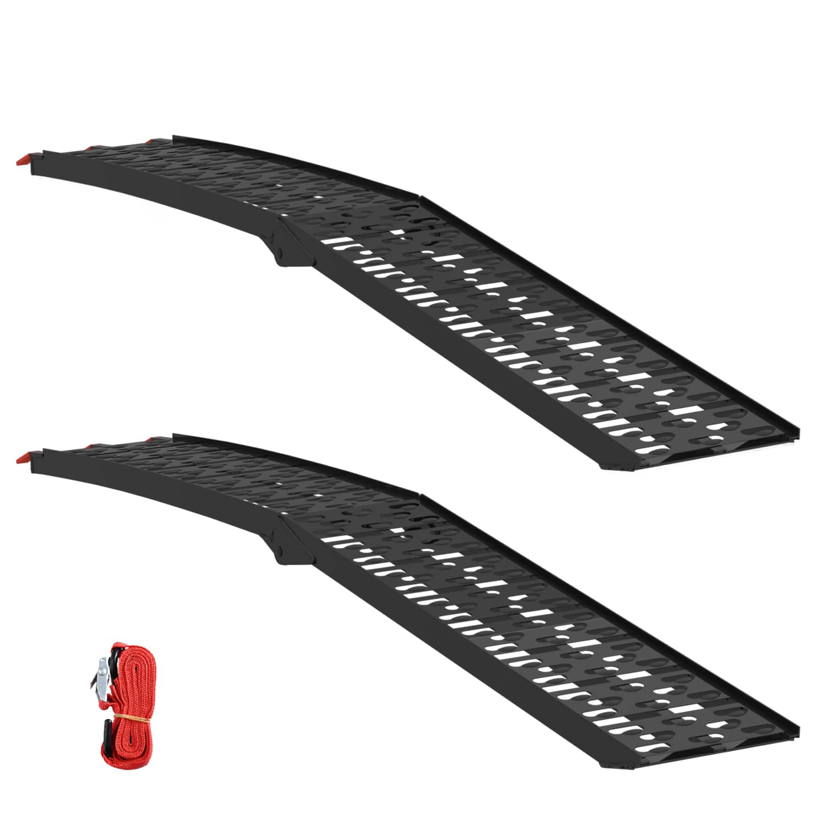 Vidaxl Motorradrampe 680 kg 2 Stück schwarz 222 x 28 x 5 cm Aluminium