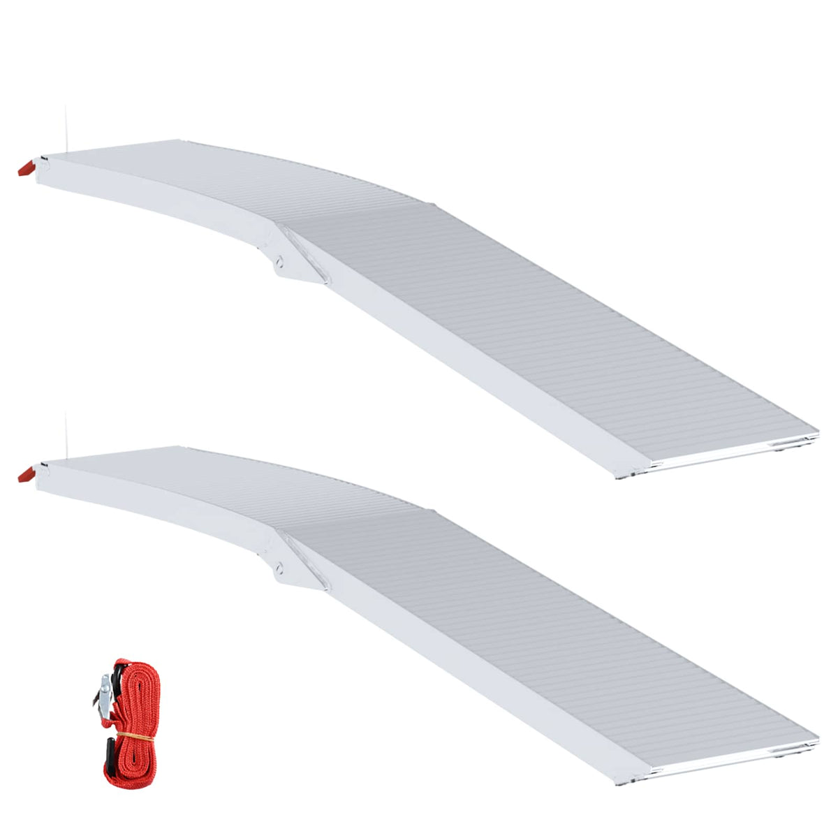 Vidaxl Motorradrampe 680 kg 2 Stück Silber 205 x 28 x 5 cm Aluminium