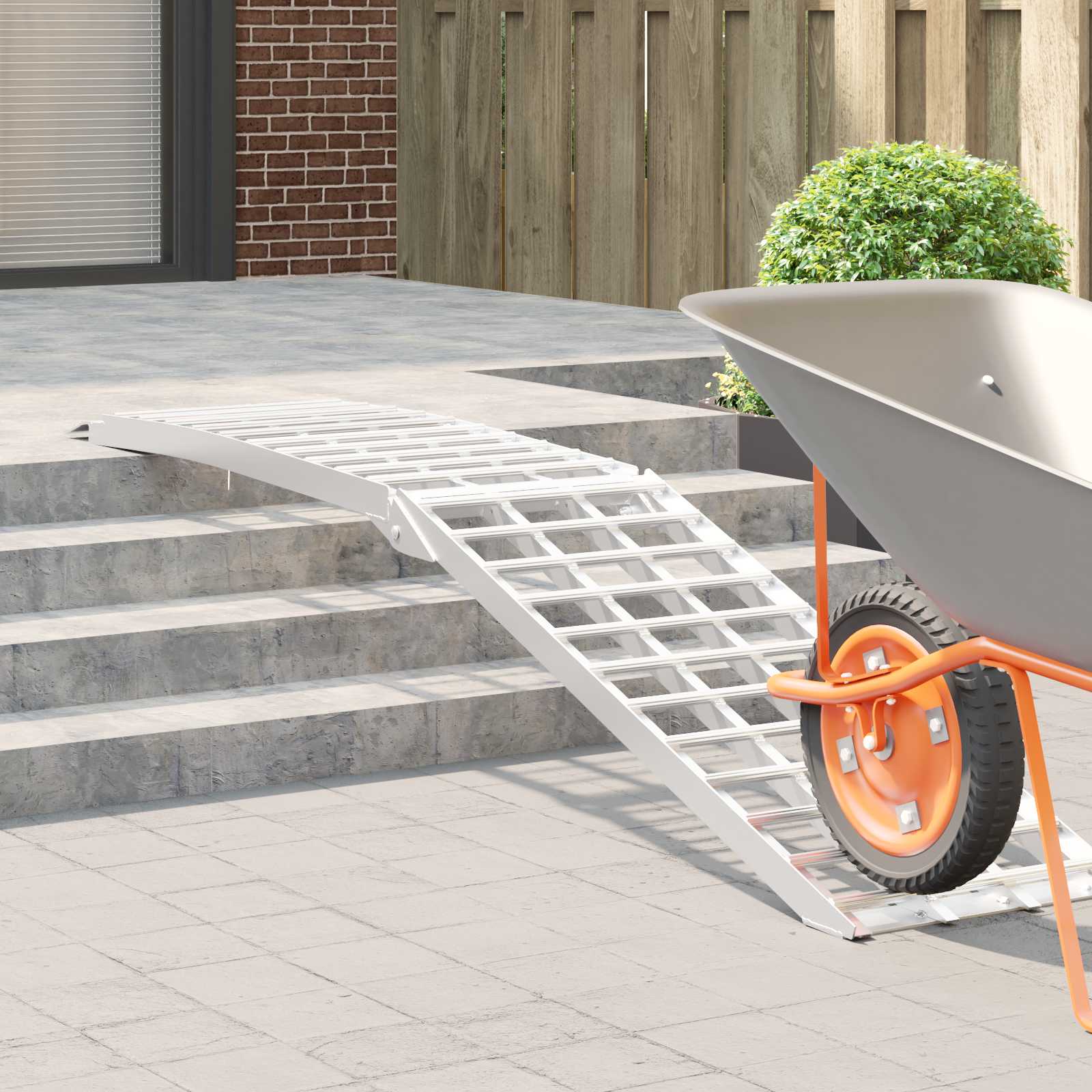 Vidaxl Motorradrampe 680 kg Silber 230 x 44 x 5 cm Aluminium