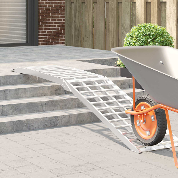 Vidaxl Motorradrampe 680 kg Silber 230 x 44 x 5 cm Aluminium