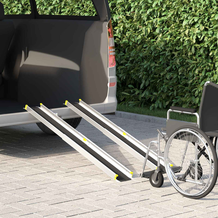 Vidaxx Rampe für Rollstühle 270 kg 2 Stück schwarz 152 x 19 x 5,5 cm