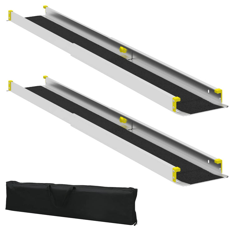 Vidaxx Rampe für Rollstühle 270 kg 2 Stück schwarz 152 x 19 x 5,5 cm