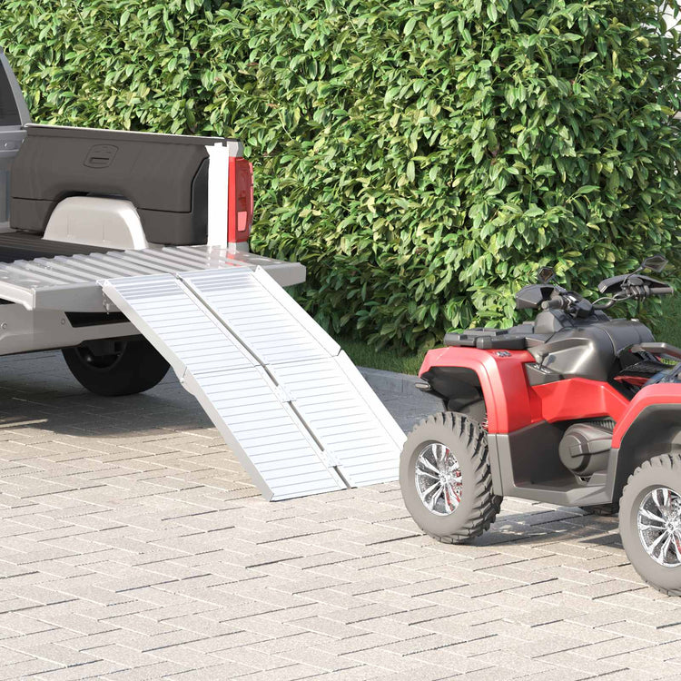VidaXL Rollstuhlrampe 270 kg Silber 92 x 73 x 5 cm Aluminium