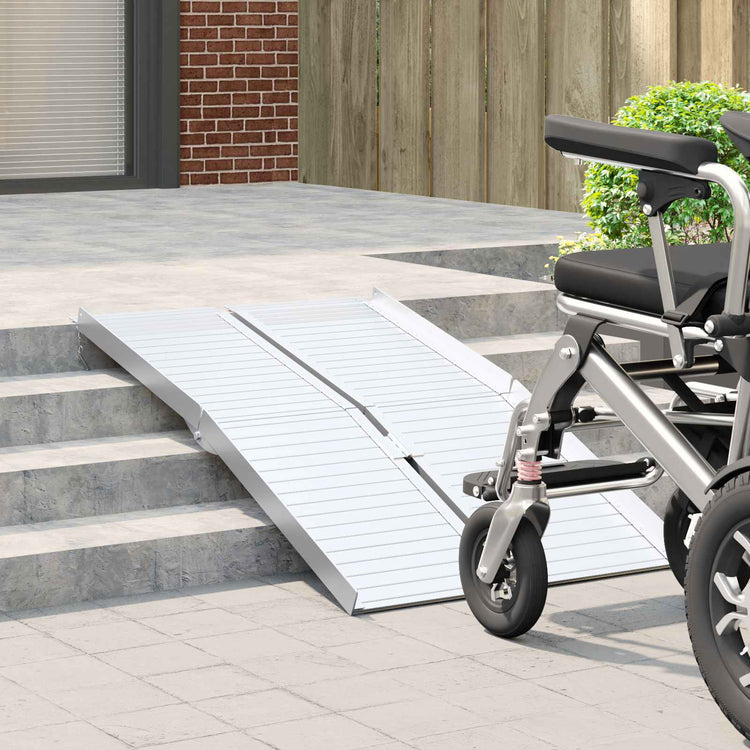 VidaXL Rollstuhlrampe 270 kg Silber 92 x 73 x 5 cm Aluminium