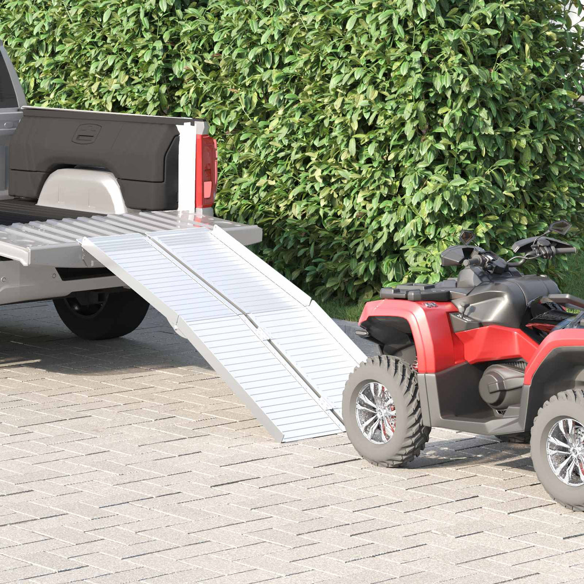 VidaXL Rollstuhlrampe 270 kg Silber 92 x 73 x 5 cm Aluminium