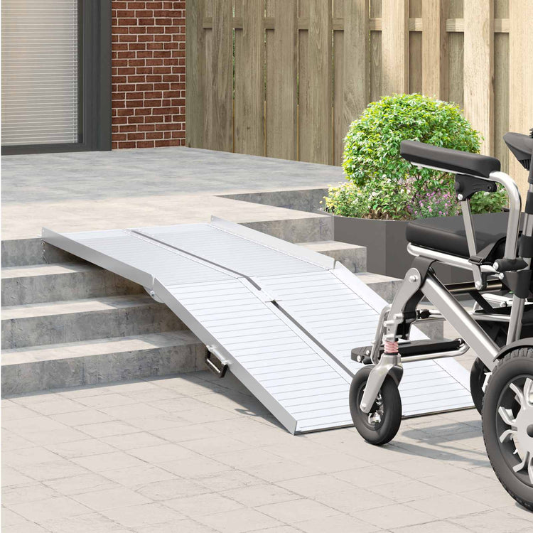 VidaXL Rollstuhlrampe 270 kg Silber 92 x 73 x 5 cm Aluminium