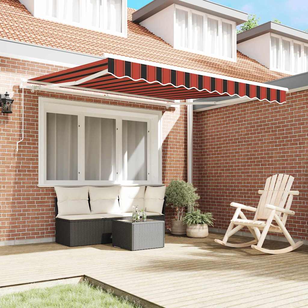 Vidaxx faltbarer Sonnenschirm Orange und Braun 350 x 250 cm