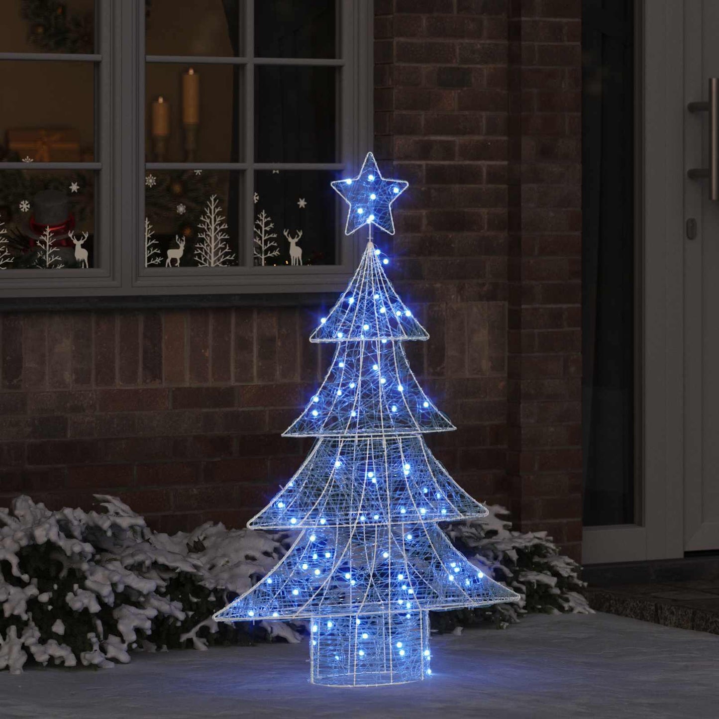 VidaXL Weihnachtsbaum mit 100 LED blau 120 cm Acryl