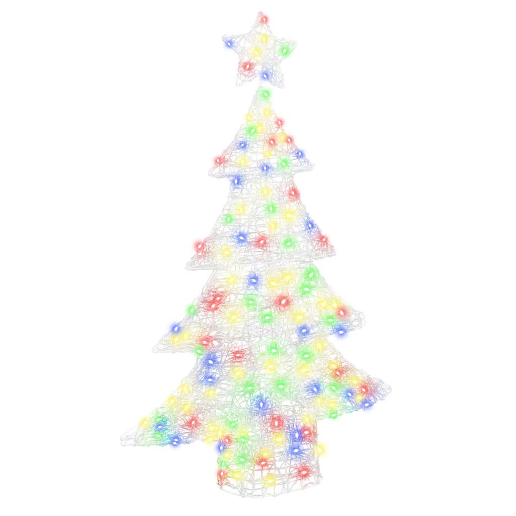 VidaXL Weihnachtsbaum mit 100 LEDs mehrfarbig 120 cm Acryl