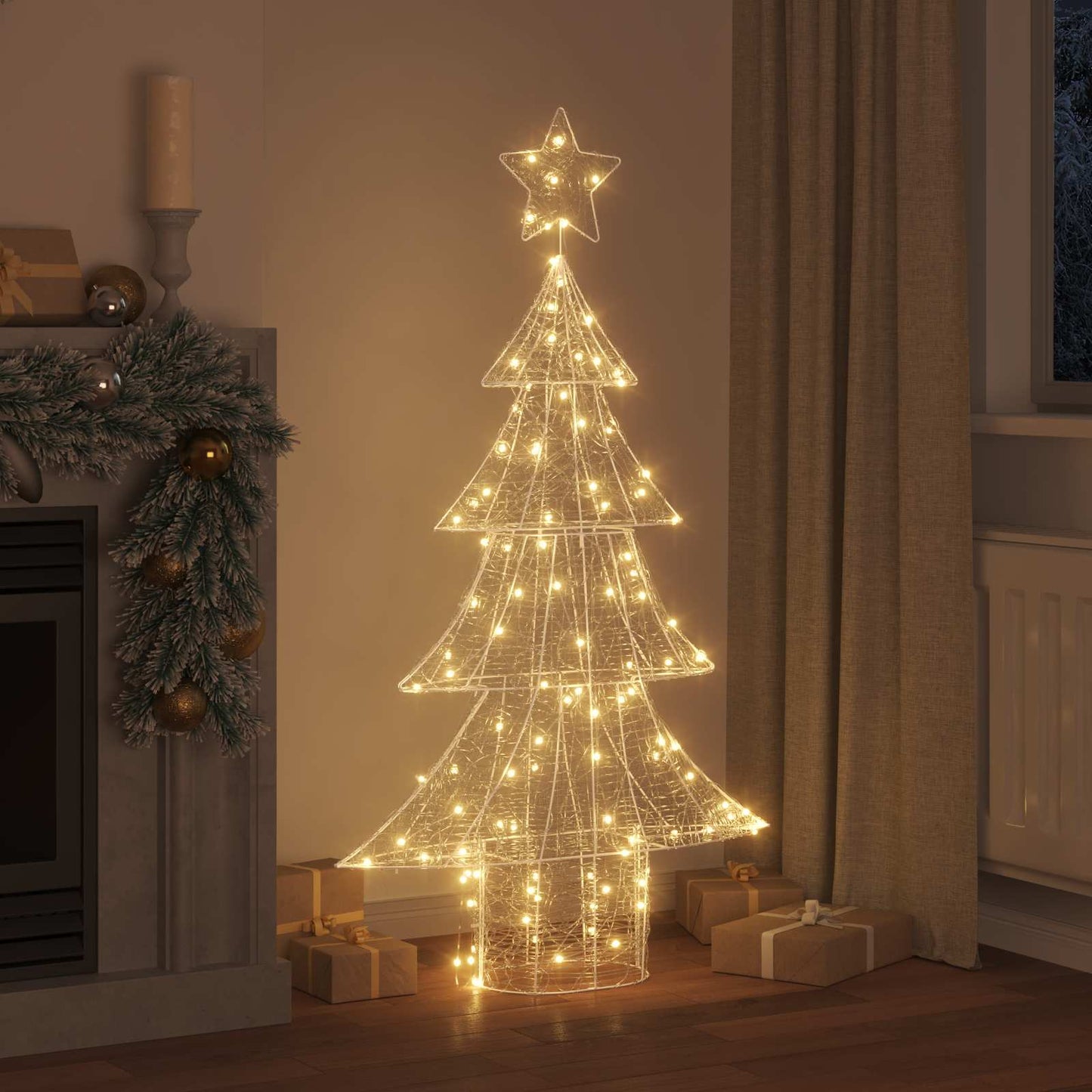 Vidaxx Weihnachtsbaum mit 160 LED warmweiß 150 cm Acryl