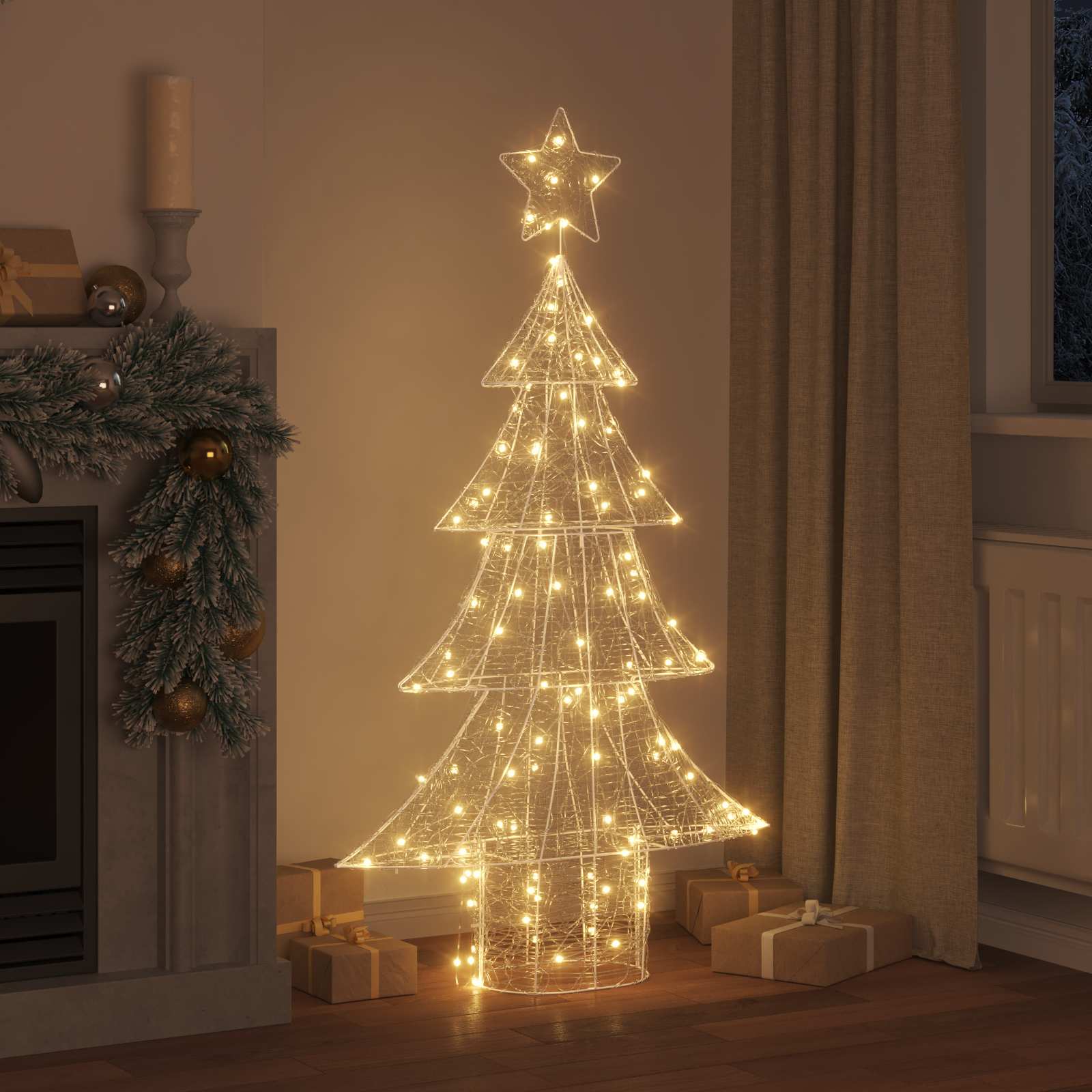 Vidaxx Weihnachtsbaum mit 160 LED warmweiß 150 cm Acryl