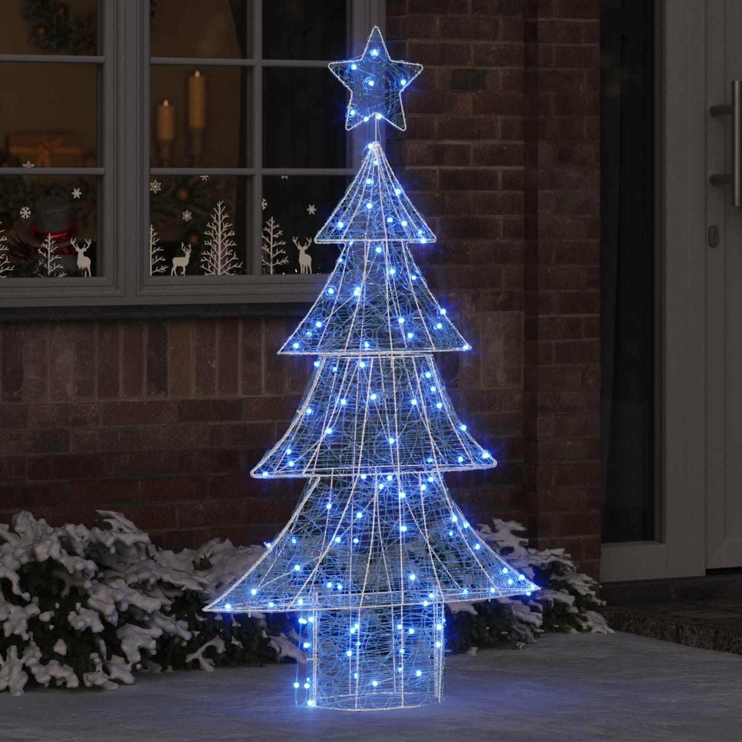 VidaXL Weihnachtsbaum mit 160 LED blau 150 cm Acryl