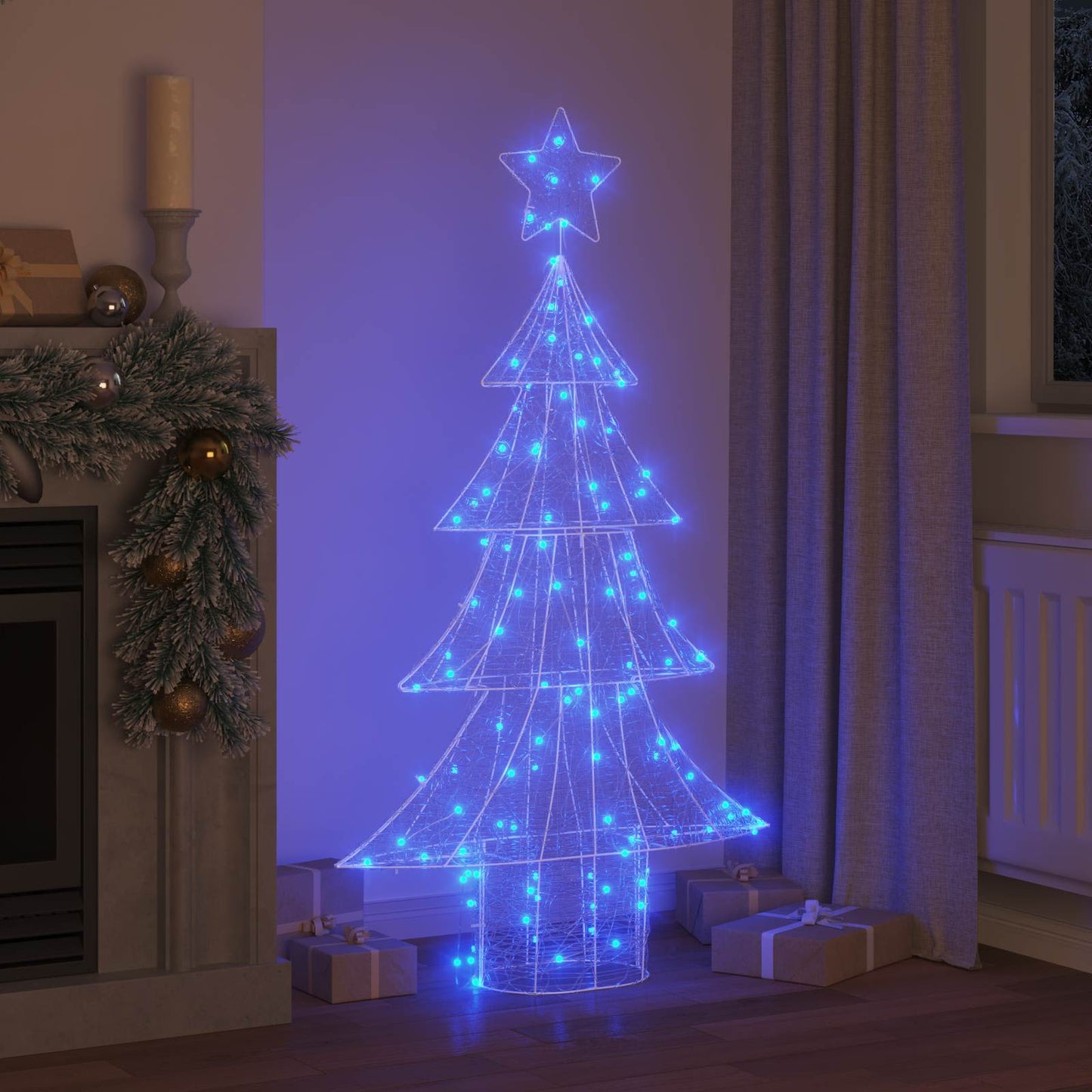 VidaXL Weihnachtsbaum mit 160 LED blau 150 cm Acryl