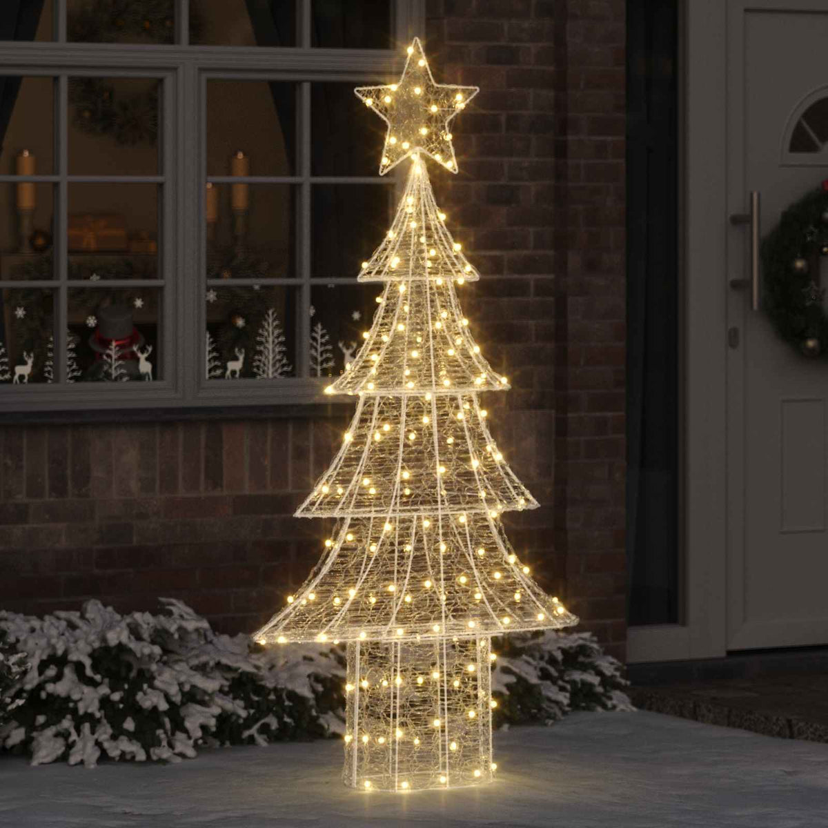 VidaXL Weihnachtsbaum mit 240 LED warmweiß 150 cm Acryl
