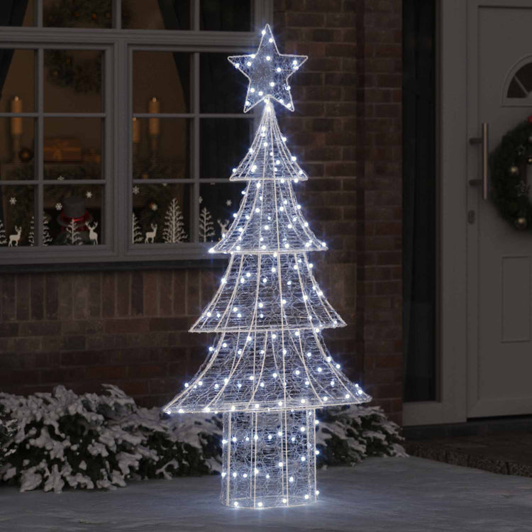 VidaXL Weihnachtsbaum mit 240 LED kaltweiß 180 cm Acryl