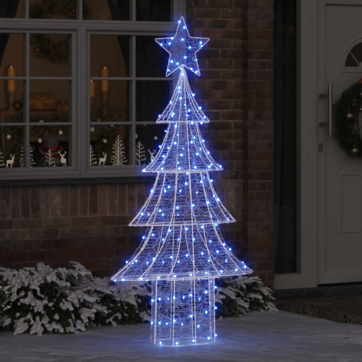 VidaXL Weihnachtsbaum mit 240 LED blau 180 cm Acryl