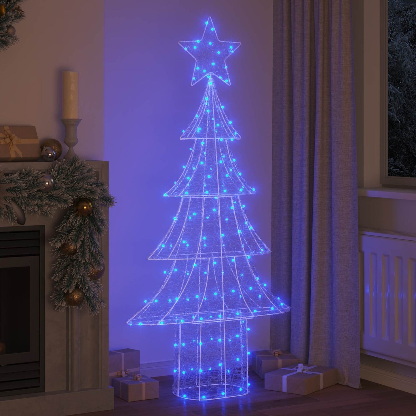 VidaXL Weihnachtsbaum mit 240 LED blau 180 cm Acryl