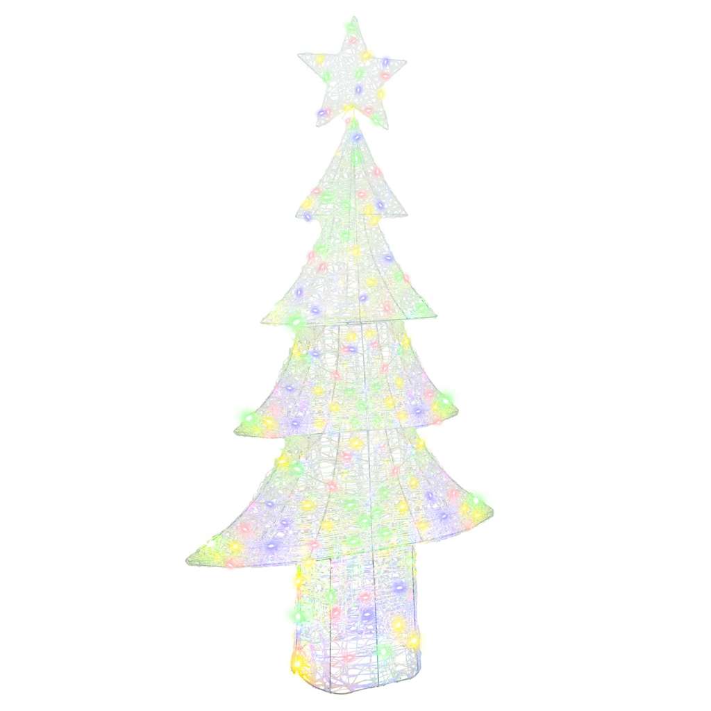 VidaXL Weihnachtsbaum mit 240 LEDs mehrfarbig 180 cm Acryl