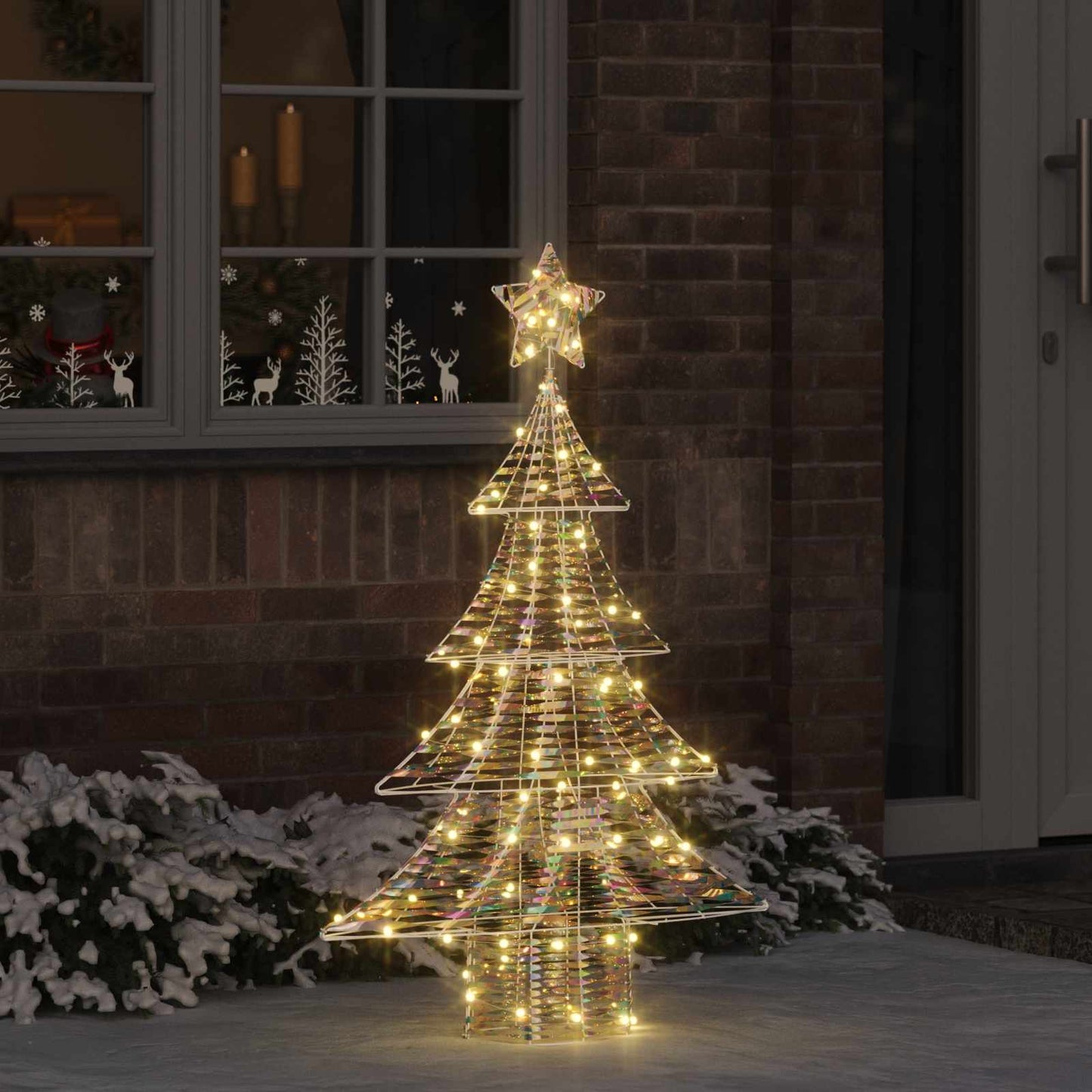 VidaXL Weihnachtsbaum mit 120 LED warmweiß 120,5 cm Kappe