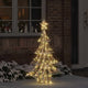 VidaXL Weihnachtsbaum mit 120 LED warmweiß 120,5 cm Kappe