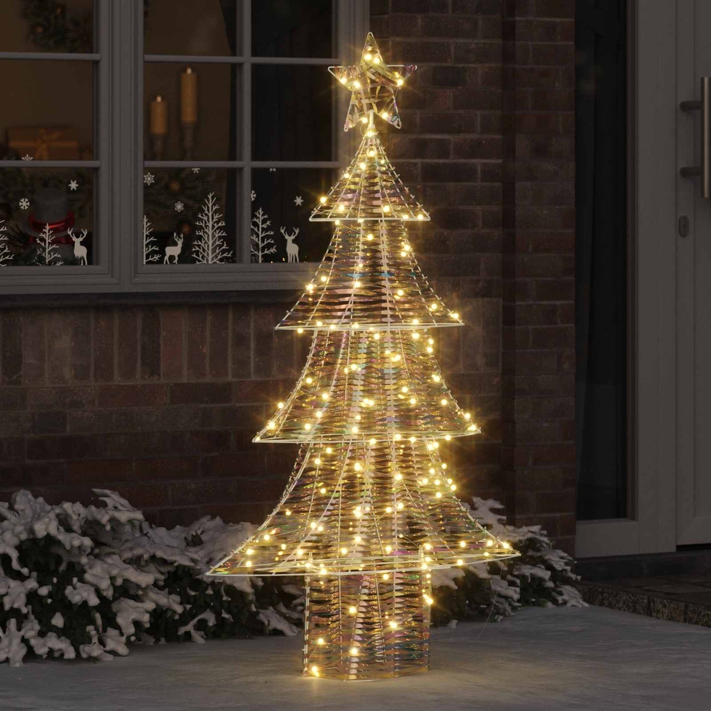 VidaXL Weihnachtsbaum mit 160 LED warmweiß 150 cm Kappe