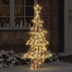 VidaXL Weihnachtsbaum mit 160 LED warmweiß 150 cm Kappe