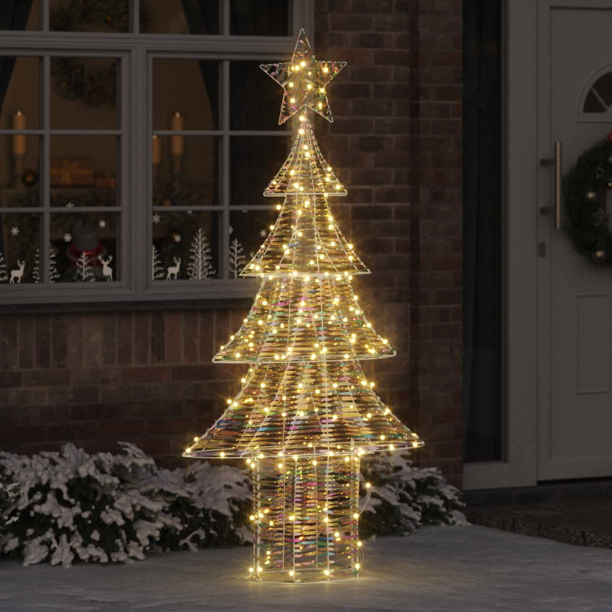 VidaXL Weihnachtsbaum mit 240 LED warmweiß 181 cm Kappe