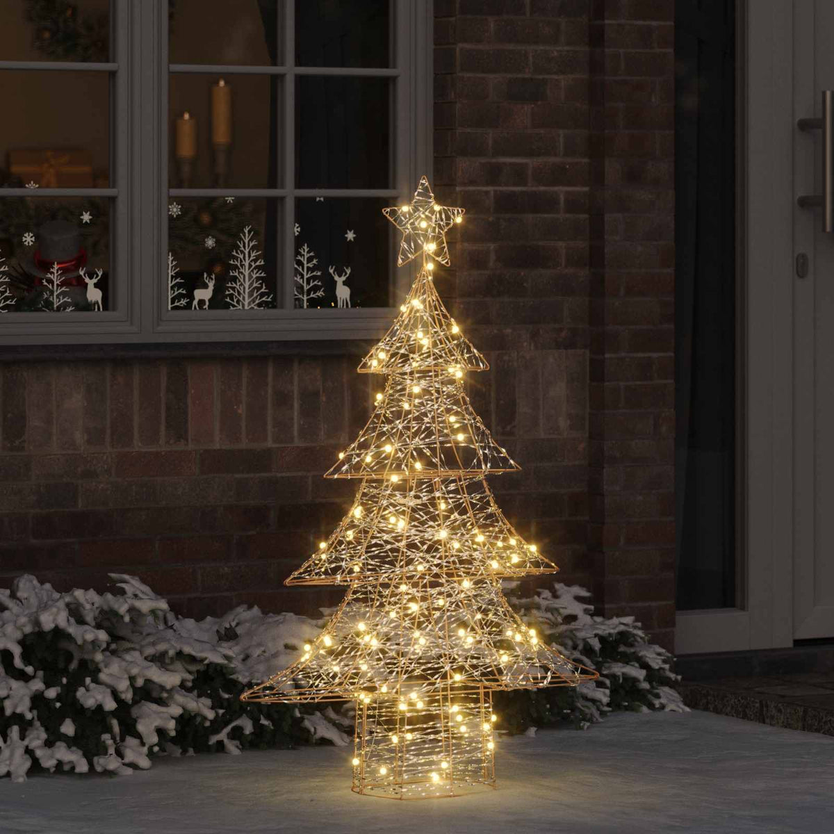 VidaXL Weihnachtsbaum mit 120 LED warmweiß 120,5 cm Kappe