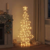 VidaXL Weihnachtsbaum mit 160 LED warmweiß 151 cm Kappe