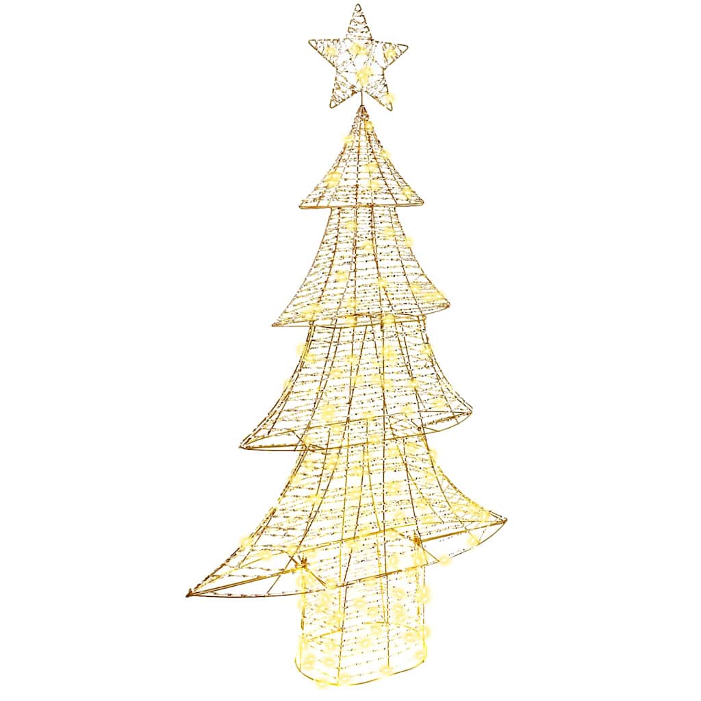VidaXL Weihnachtsbaum mit 160 LED warmweiß 151 cm Kappe
