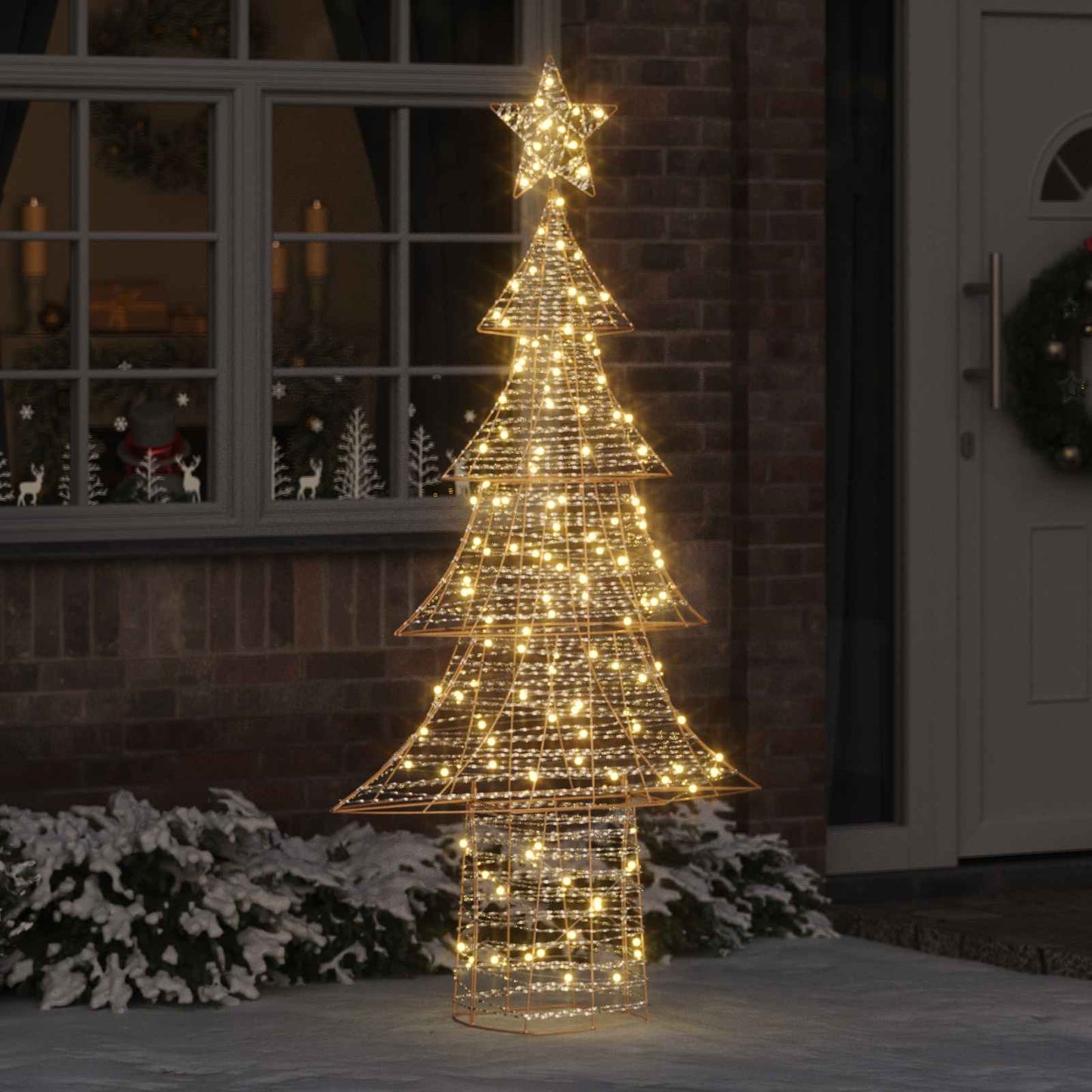 VidaXL Weihnachtsbaum mit 240 LED warmweiß 181 cm Kappe