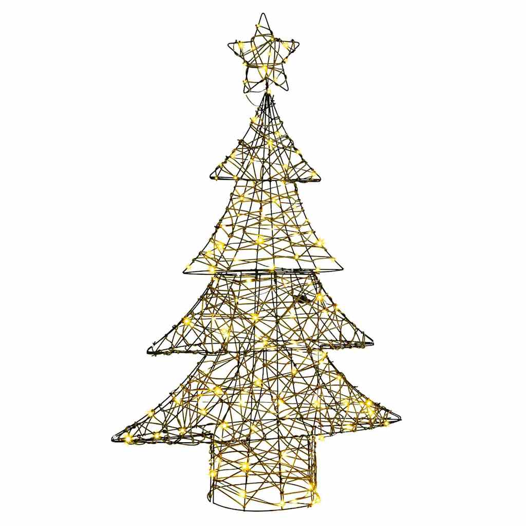 VidaXL Weihnachtsbaum mit 120 LED warmweiß 150 cm Rattan