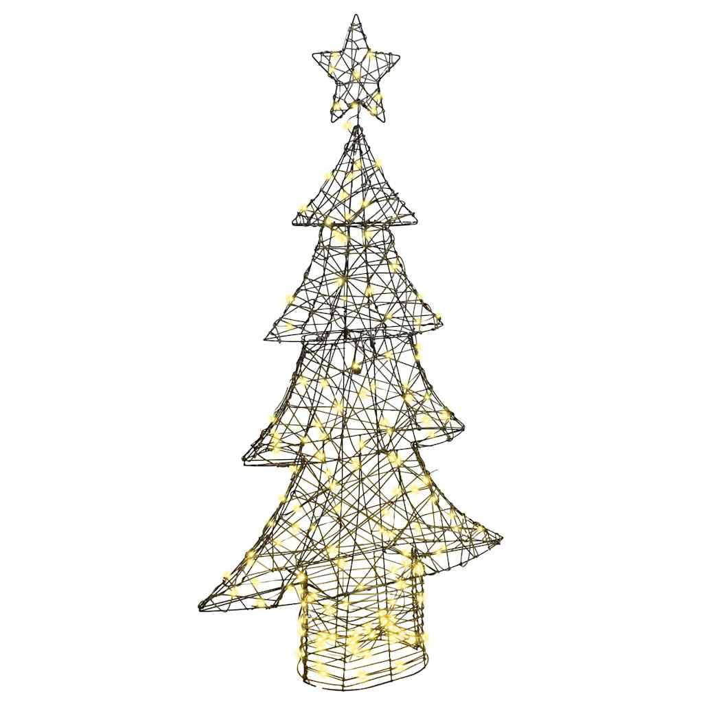 VidaXL Weihnachtsbaum mit 160 LED warmweiß 150 cm Rattan