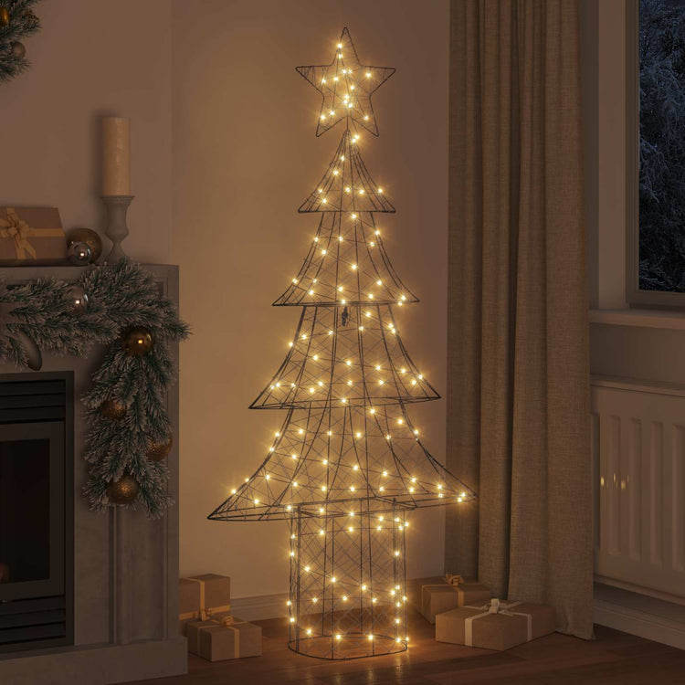 VidaXL Weihnachtsbaum mit 240 LED warmweiß 180 cm Rattan