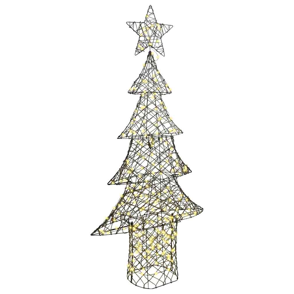 VidaXL Weihnachtsbaum mit 240 LED warmweiß 180 cm Rattan