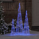 Vidaxx Weihnachtsbaum mit 90 LED 3 Stück blau 20 x 20 x 80 cm Acryl