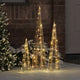 VidaXL Weihnachtsbaum mit 90 LED 3 Stück warmweiß 20 x 20 x 80 cm Kappe